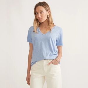 Marine Layer Boyfriend V-Neck Tee Blue